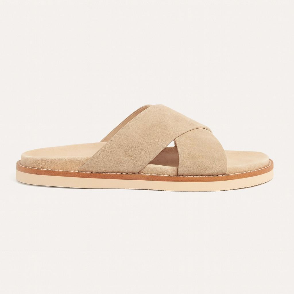 SUEDE SANDAL CREME