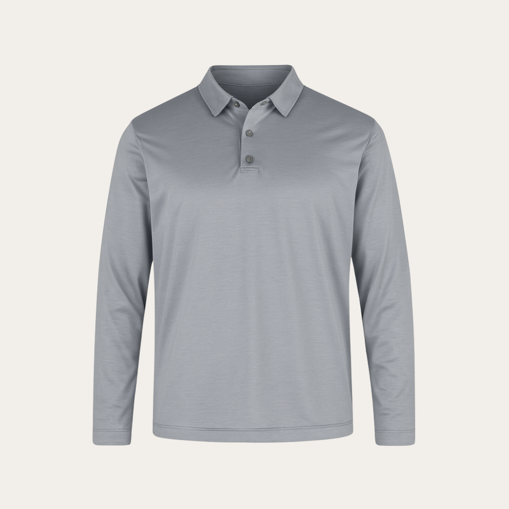 SHINE LONGSLEEVE POLO GREY