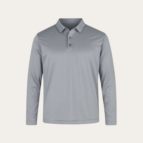 SHINE LONGSLEEVE POLO GREY