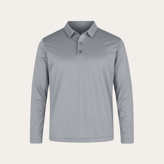 SHINE LONGSLEEVE POLO GREY