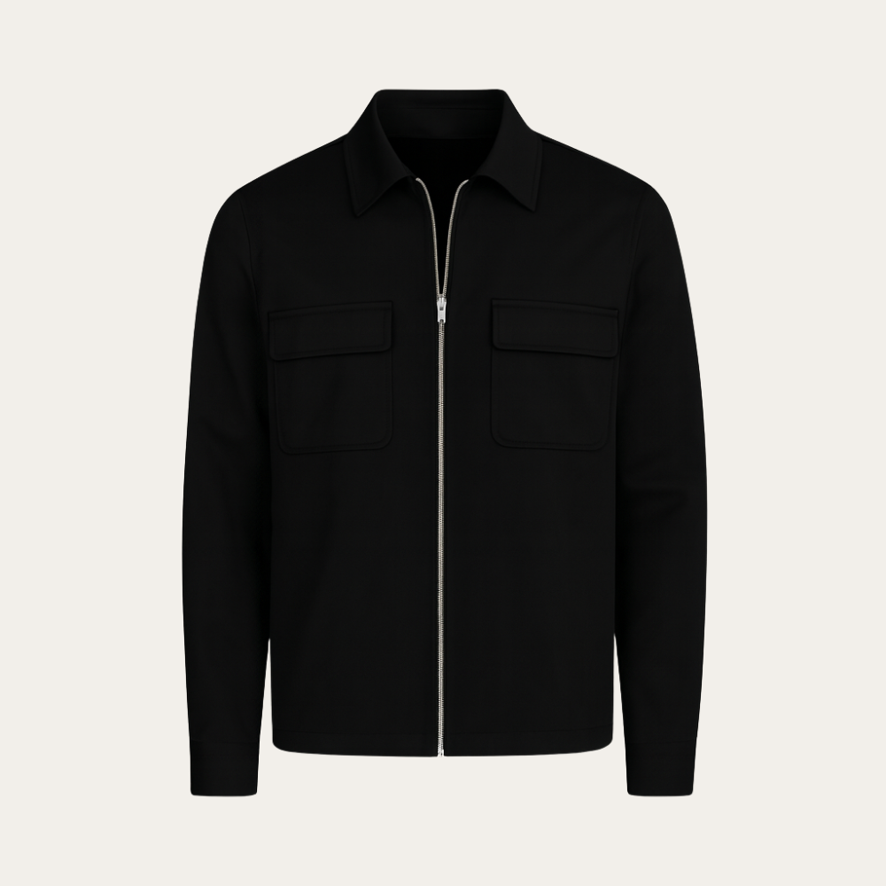 FRONT POCKET JACKET BLACK