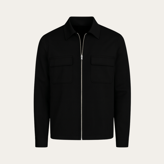 FRONT POCKET JACKET BLACK