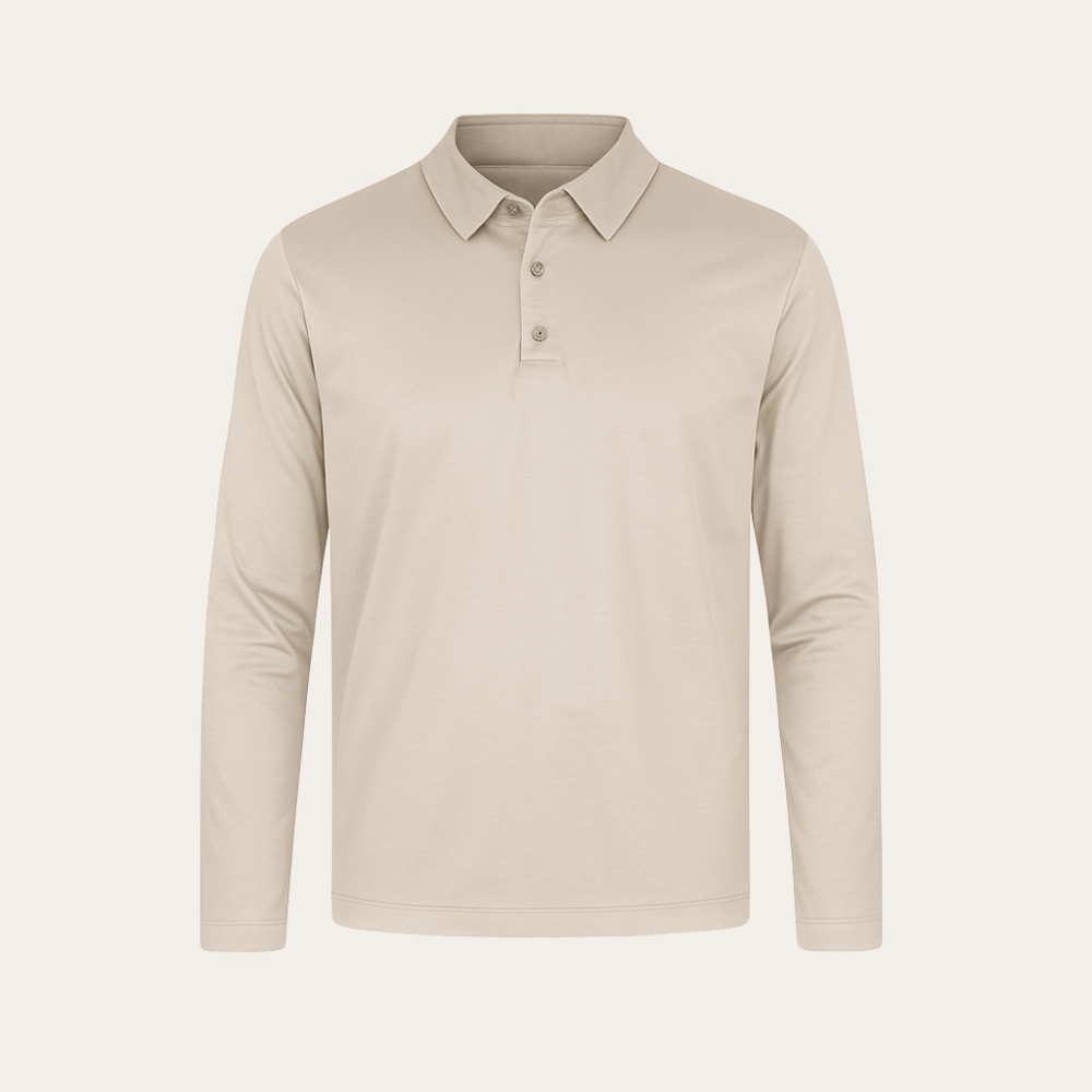 SHINE LONGSLEEVE POLO CREME