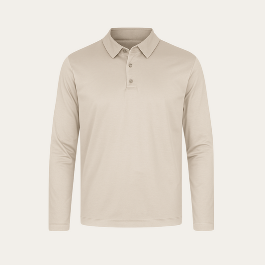 SHINE LONGSLEEVE POLO CREME