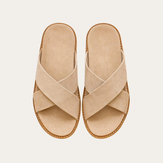 SUEDE SANDAL CREME