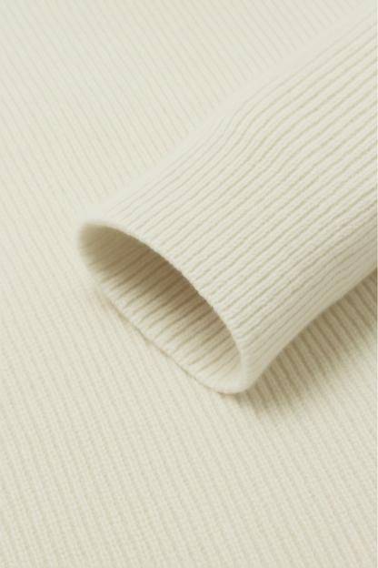 RIBBED ZIP UP VEST CREME