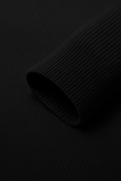 RIBBED ZIP UP VEST BLACK